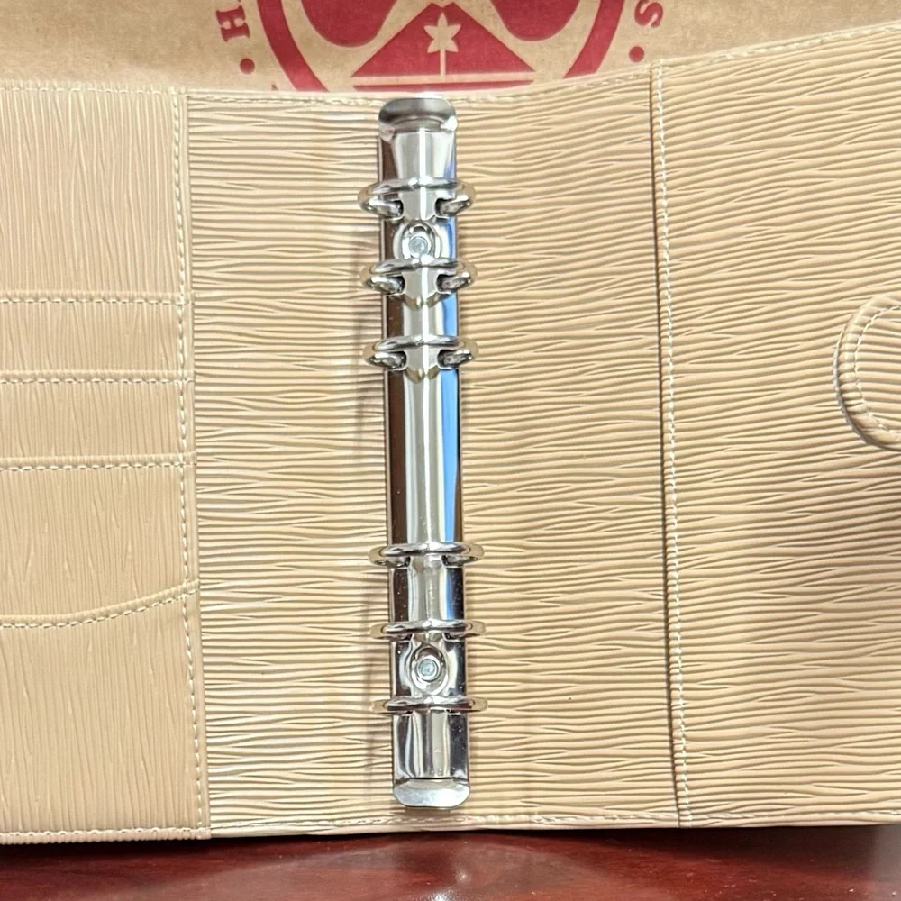 Elegant Tan A6 Textured Binder perfect for cash stuffing